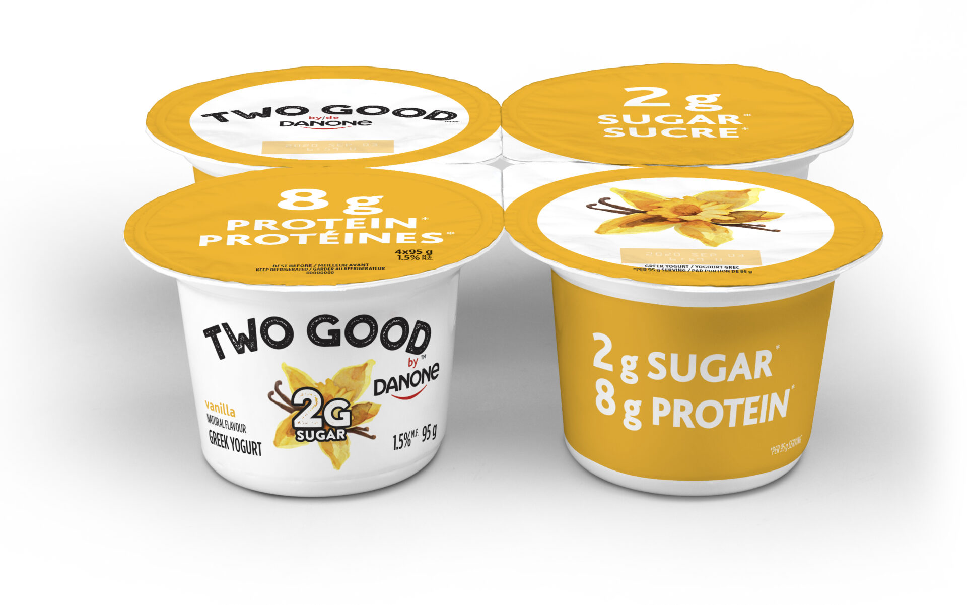 Vanilla Greek Yogurt with Low Sugar